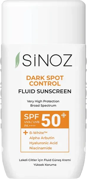 Krem kundër diellit Dark Spot Control Fluid SPF 50Krem kundër diellit Sinoz Dark Spot Control Fluid SPF 50+