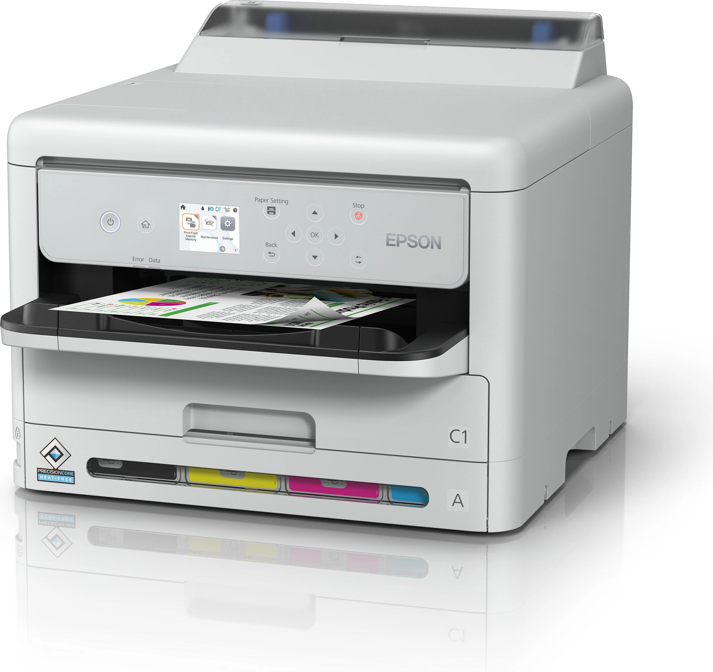 Printer Epson WorkForce Pro WF-C5390DW, inkjet, duplex, Wi-Fi, i bardhë