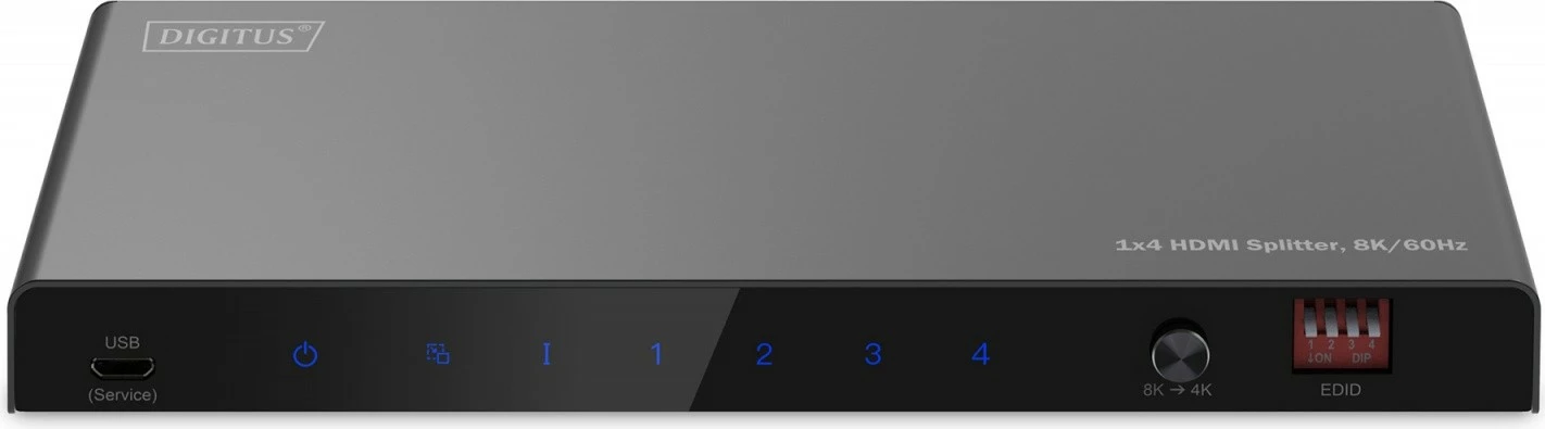 Splitter HDMI Digitus DS-55340, 1x4, 8K/60Hz, me HDR, Toslink/Stereo, i zi