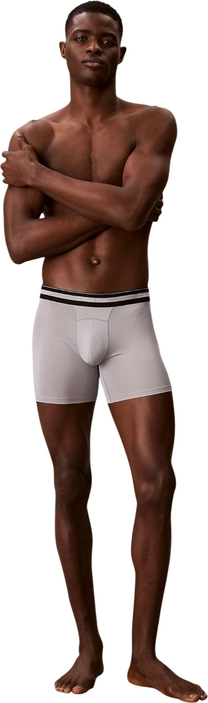 Të brendshme boxer brief 3-palëshe për meshkuj Calvin Klein Underwear LV00NB4537, gri-kaltër [Madhësia: M]