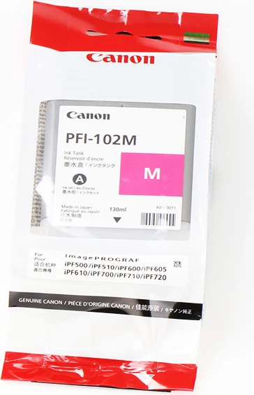 rezervuar boje printeri, Canon, PFI-102M 0897B001, 130 ml, magenta