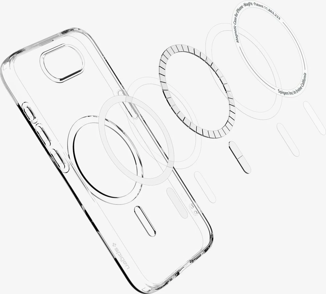 Mbështjellës Spigen Liquid Crystal MagSafe për iPhone 16e, TPU, slim, 1 copë, Transparent