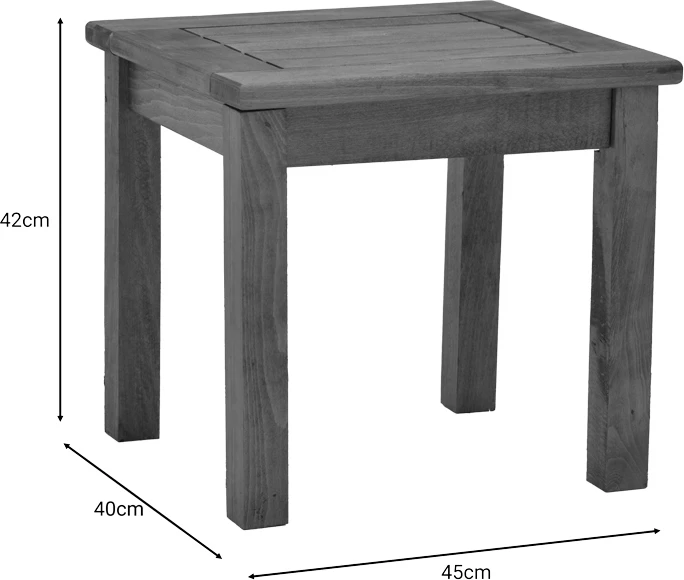 Tavolinë plazhi Retto dru ahu ngjyrë arre 45x40x42cm