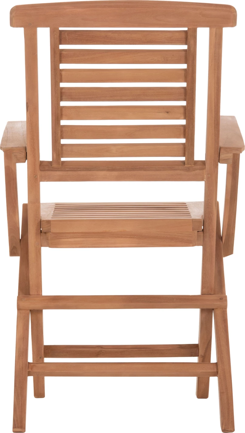 Karrige palosëse për ngrënie jashtë, dru tik, CRANDER FH6377, set prej 2 copë, 53x63x90cm