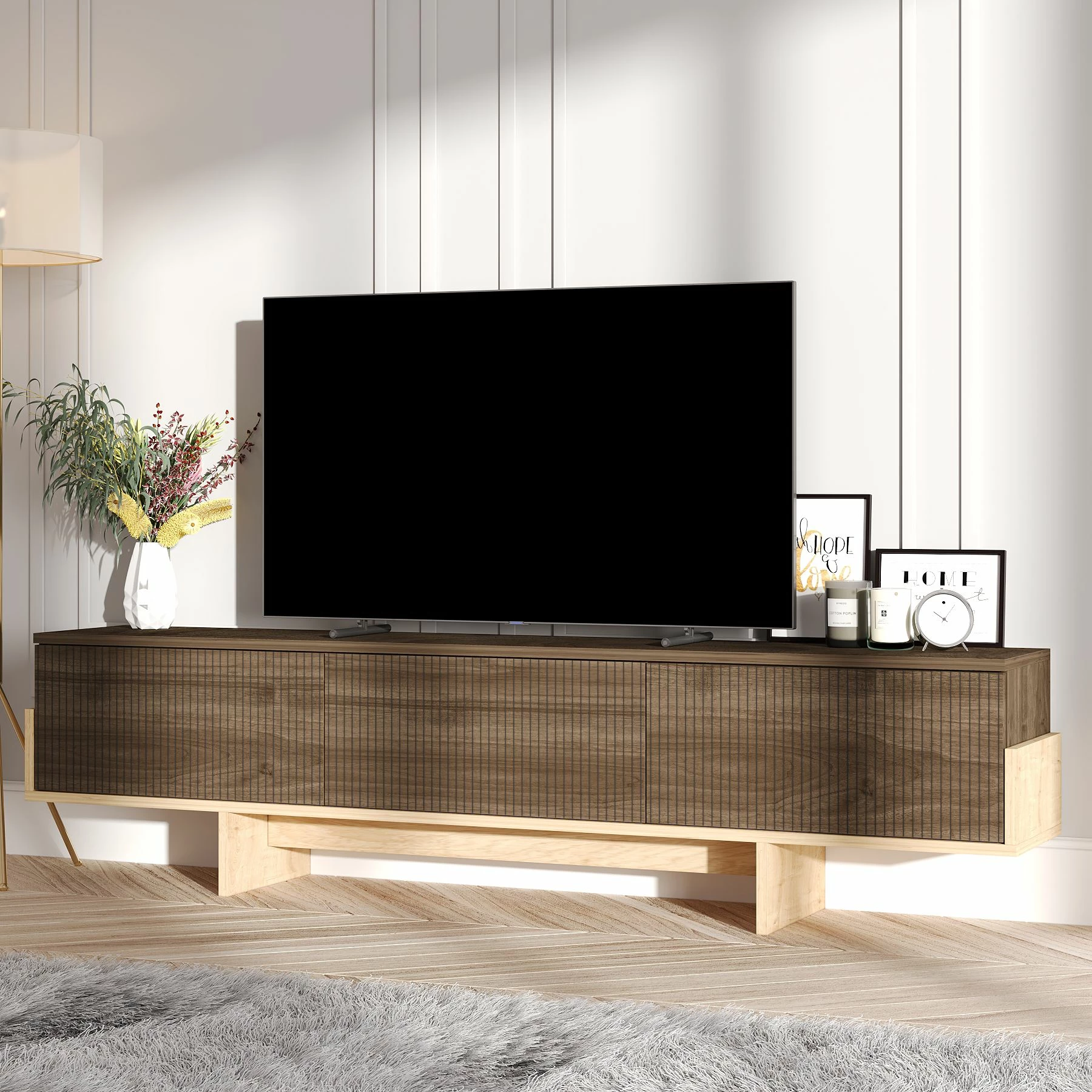 Komodë TV Skye Decor, ngjyrë arre, Sapphire Oak