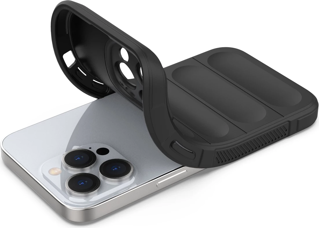 Mbështjellës Hurtel Magic Shield Case për iPhone 13 Pro, TPU, i zi