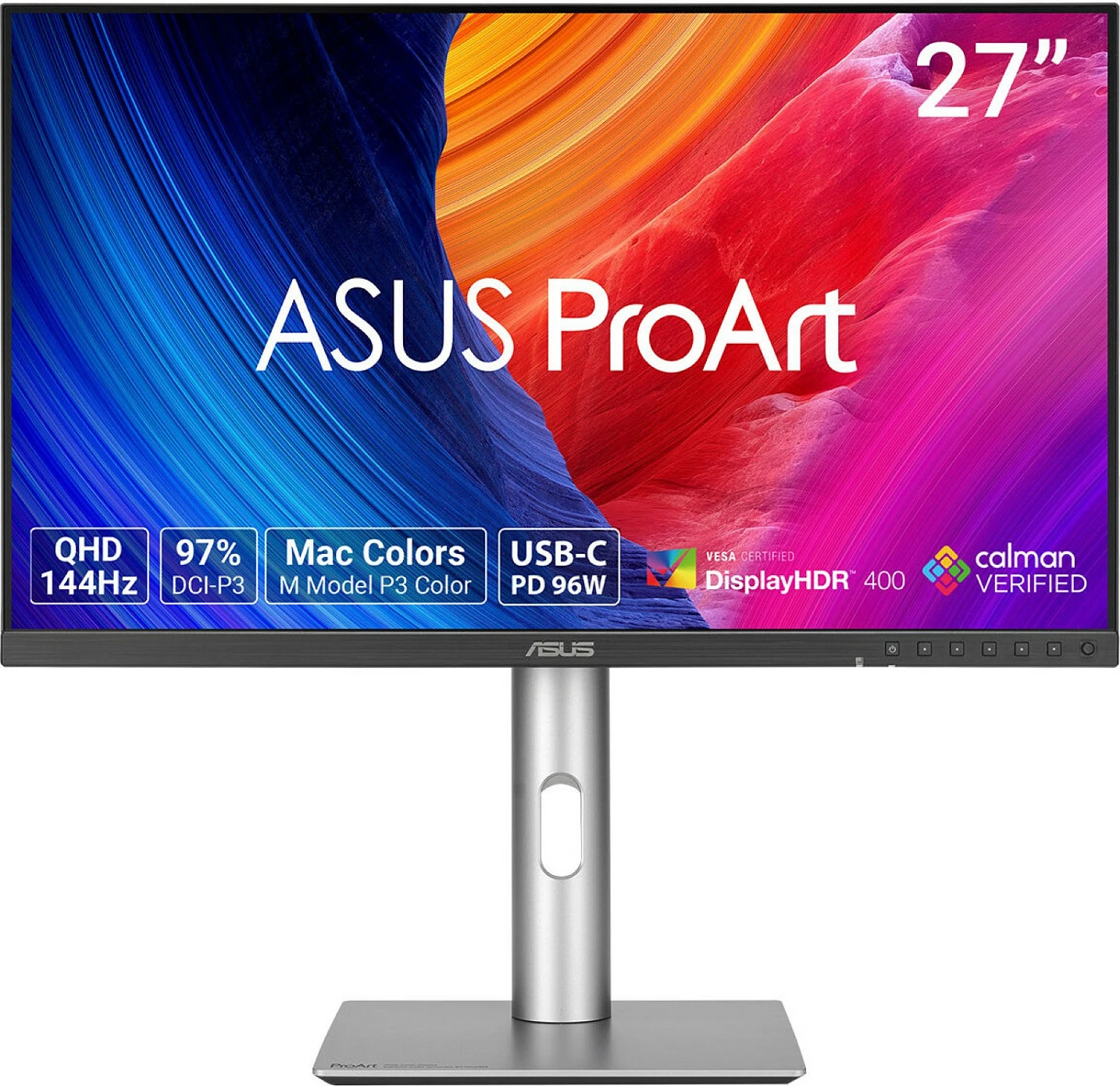 Monitor ASUS ProArt PA278CGRV, 27", QHD 144Hz, IPS, USB-C 96W, DisplayHDR 400, Argjendtë