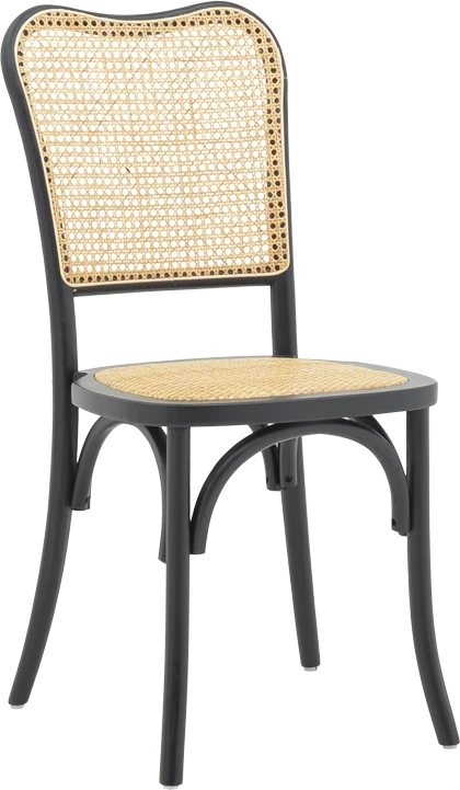 Karrige e grumbullueshme Zozele, ratan natyral, dru toon, 45x51x88cm