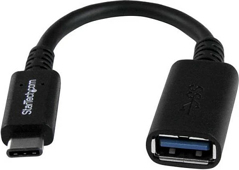 Adapter kabllo StarTech USB-C në USB-A, USB 3.0/USB 3.2 Gen 1, 0.15m, i zi