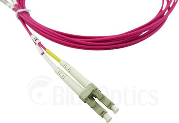 Kabllo patch fiber optike BlueOptics LC-LC OM4 MM 2m, magenta