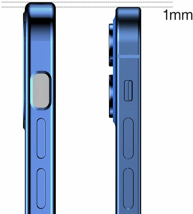 Mbështjellës Joyroom New Beauty Series JR-BP743 për iPhone 12 Pro, i hollë, kornizë metalike, i zi