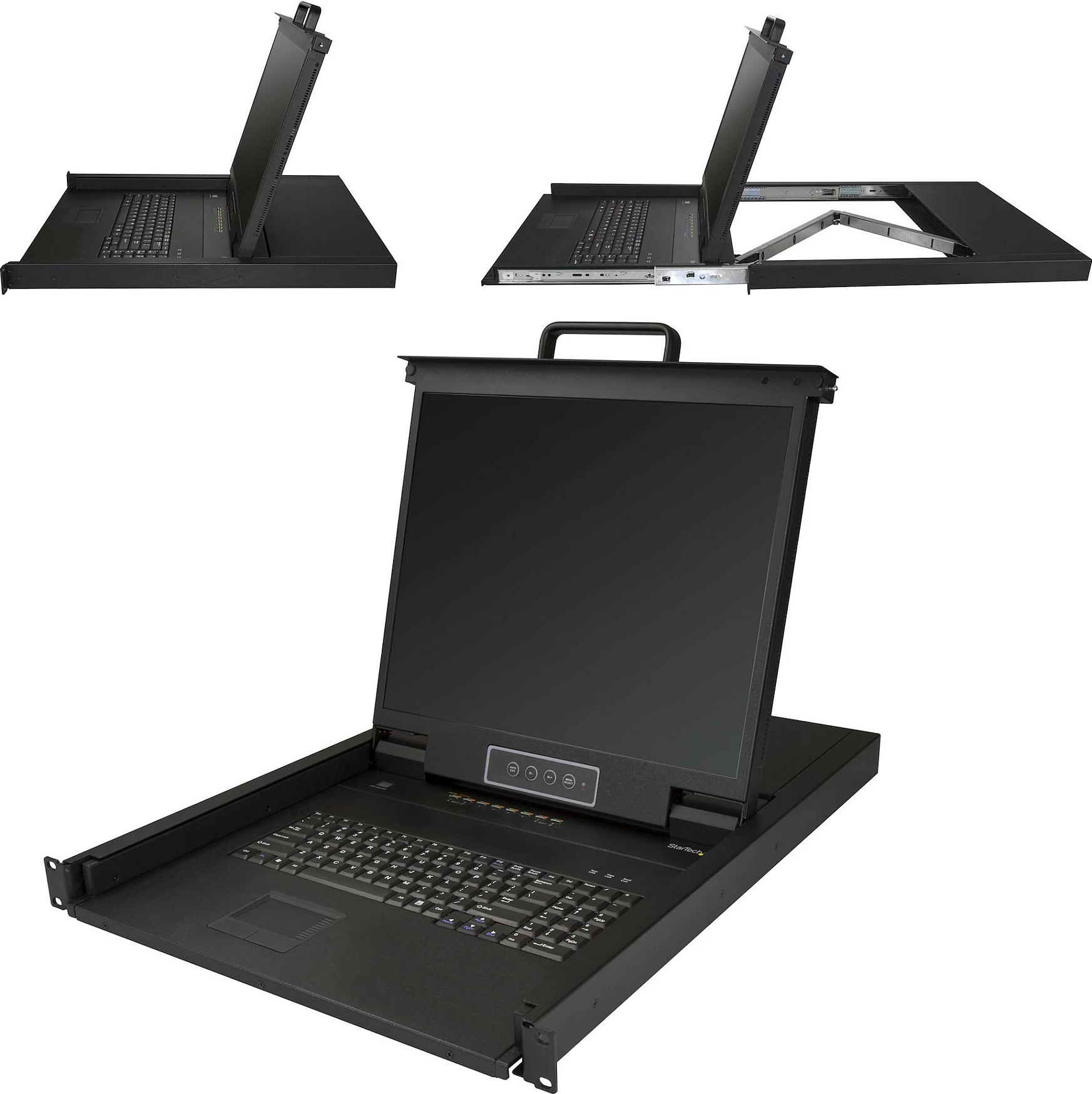 Konzolë KVM rackmount StarTech RKCONS1908K, 8-port, LCD 19" 1280x1024, USB/VGA, e zezë