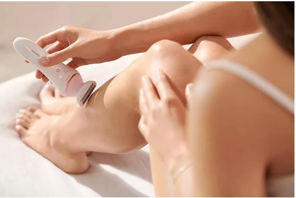 Epilator Philips Series 8000 BRE740/10, bardhë-rozë