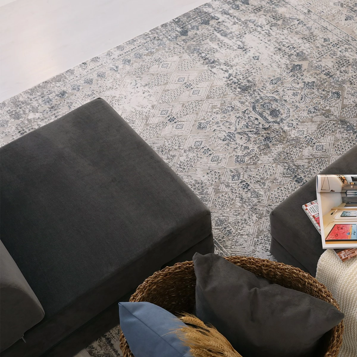 Krevat-kolltuk një vendësh, Atelier del Sofa, Magic, antracit