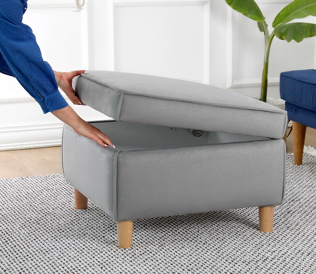 Puf Atelier del Sofa, ngjyrë gri, Roscen