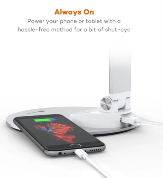 llampë tavoline LED TaoTronics TT-DL19 9W me USB, 5 nivele ndriçimi, argjendtë