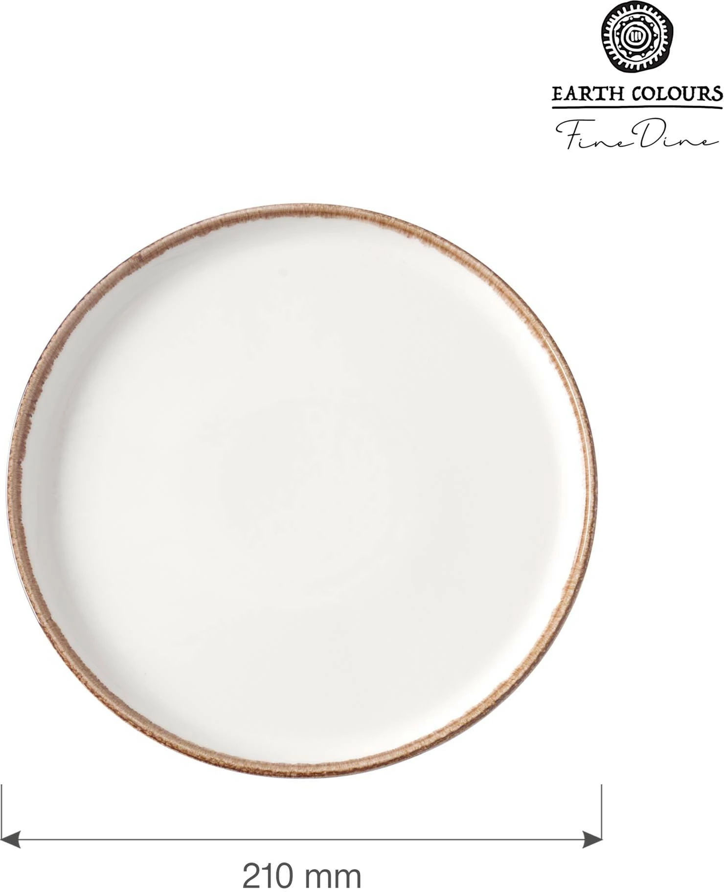 Pjatë me buzë të lartë Fine Dine Vanilla Ø210 mm, krem, set 6 copë