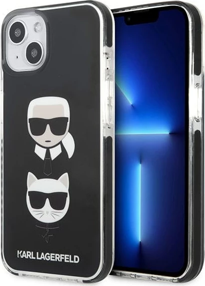 Mbështjellës Karl Lagerfeld KLHCP13STPE2TK për iPhone 13 mini, hardcase, i zi