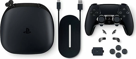 Kontroller Sony DualSense Edge për PS5, wireless/USB-C, sticka të ndërrueshëm, butona të programueshëm, Black