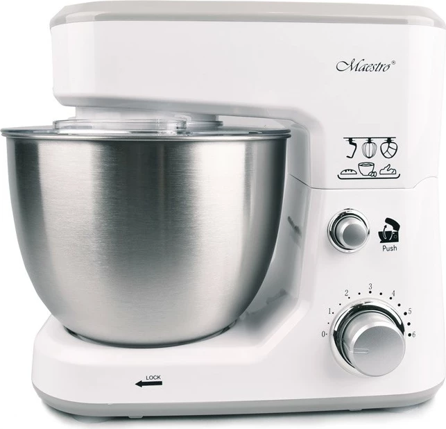 Mikser planetar Feel-Maestro MR-560, 4L, 1000W, Bardhë/Gri