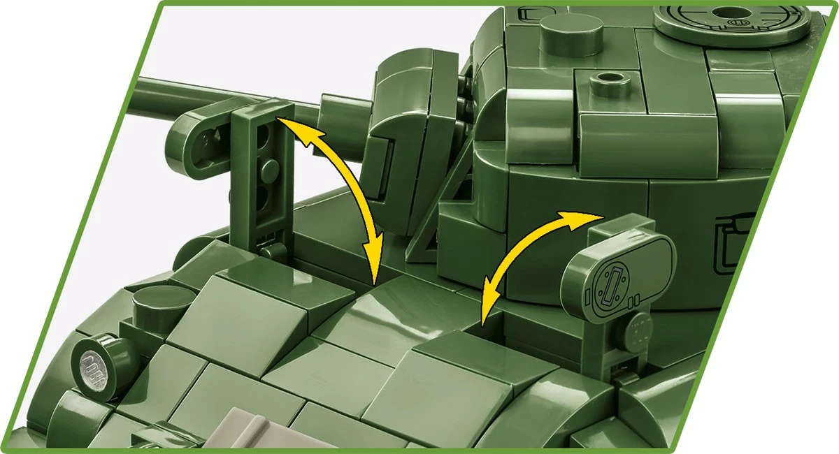 Set blloqesh Cobi M4A1 Sherman, 663 pjesë, me 2 figurina, Jeshile