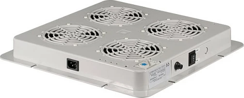Ventilator i integrum EFB Elektronik, modul me 4 ventilatorë për dollap rrjeti/serveri, RAL9005 i zi