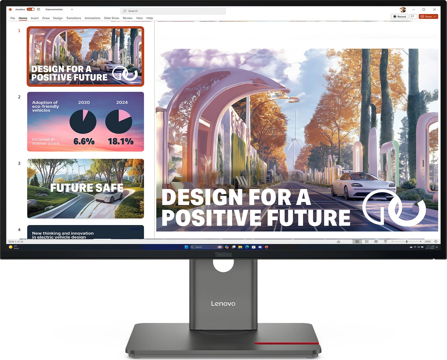 Monitor Lenovo ThinkVision P27QD-40, 27", QHD 2560x1440, LED, 10-bit, Raven Black