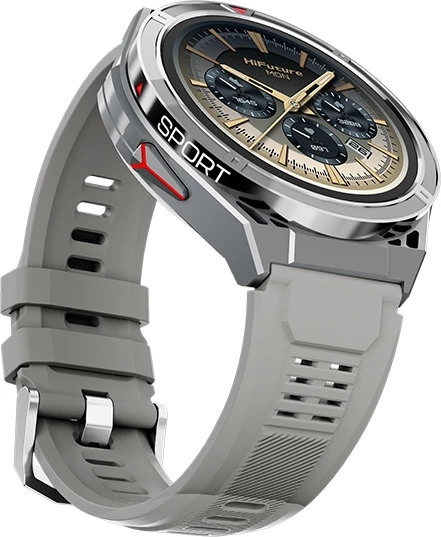Smartwatch HiFuture Active 1.43" AMOLED, Dual Band GPS, BT 5.3, bateri 480 mAh, rezistencë uji 50 m, argjendtë