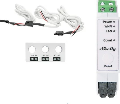 Relais Shelly Pro 3EM-3CT63 WLAN LAN, matës energjie, DIN-Rail