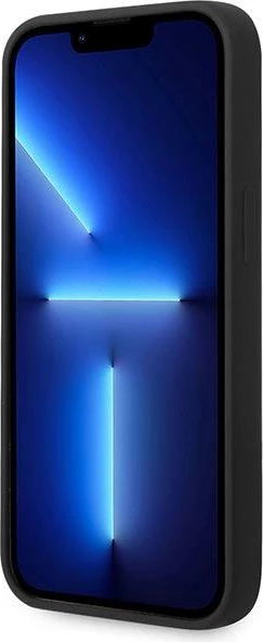 Mbështjellës Guess GUHCP14SSLTGK për iPhone 14 6.1", silikon, i zi