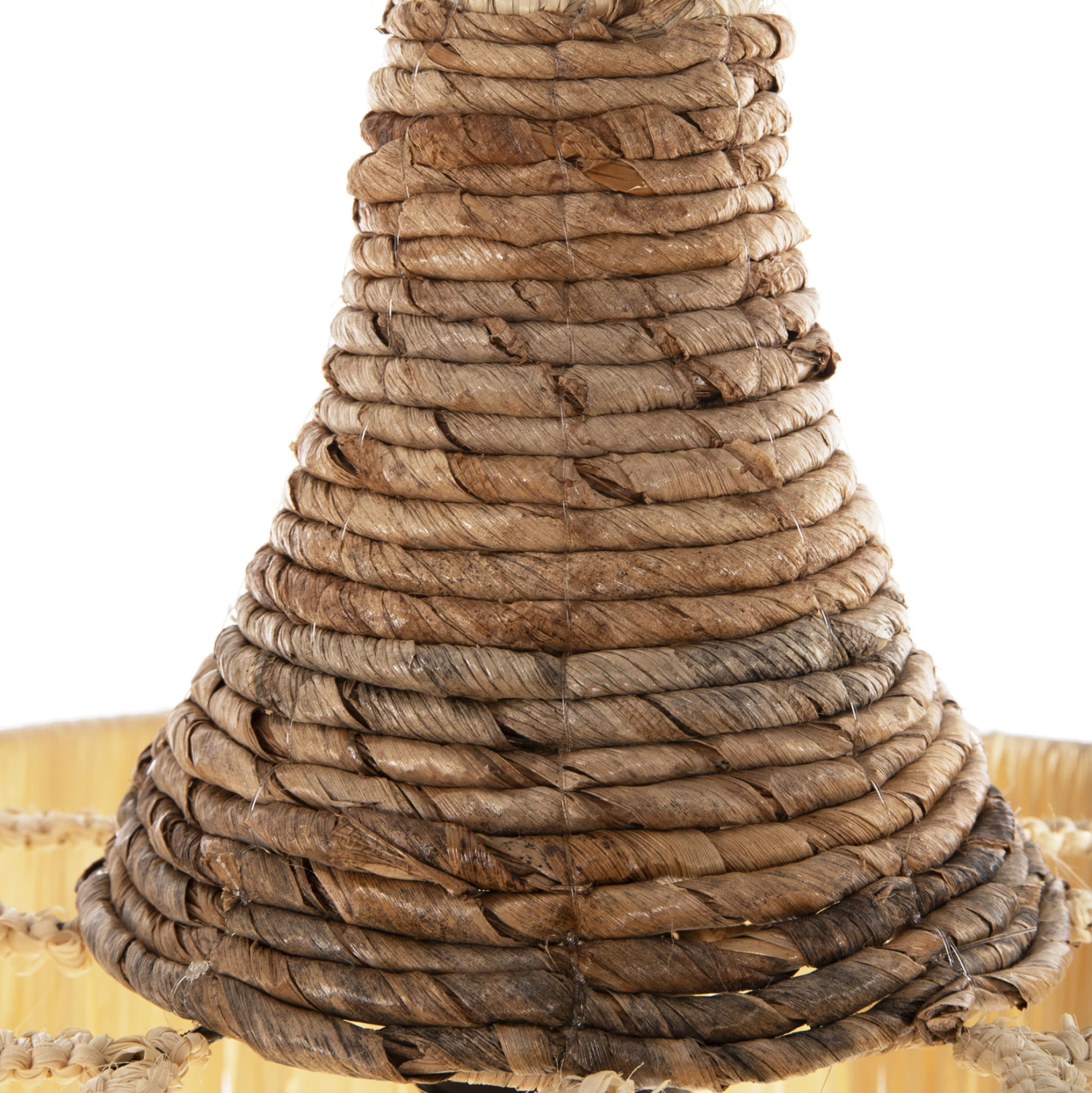 Llambë varëse tavani me fije, FH7853, fibra palme të thata, Φ41x34H cm