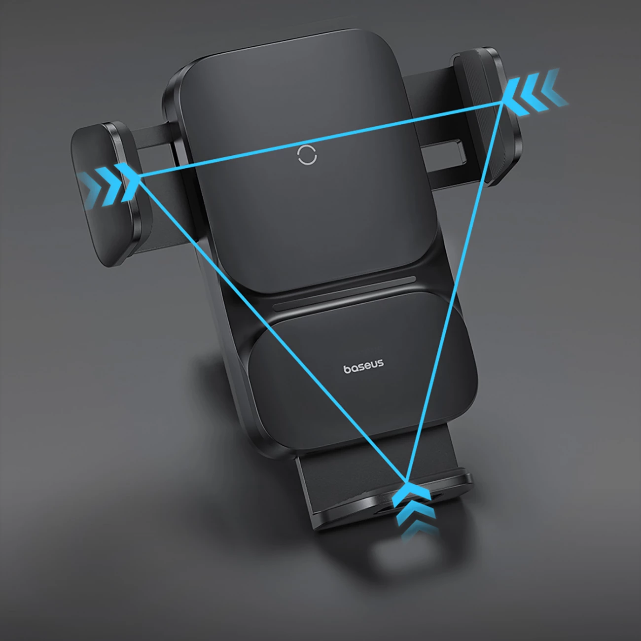 Mbajtës automatik Baseus Wisdom CGZX000001 me karikues wireless 15W, për grilë, i zi