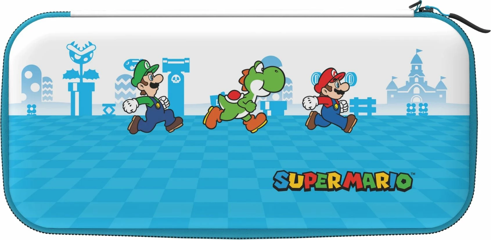 Kasë udhëtimi PDP Mario Escape për Nintendo Switch/Lite/OLED, me stand të integruar, bardhë me kaltër