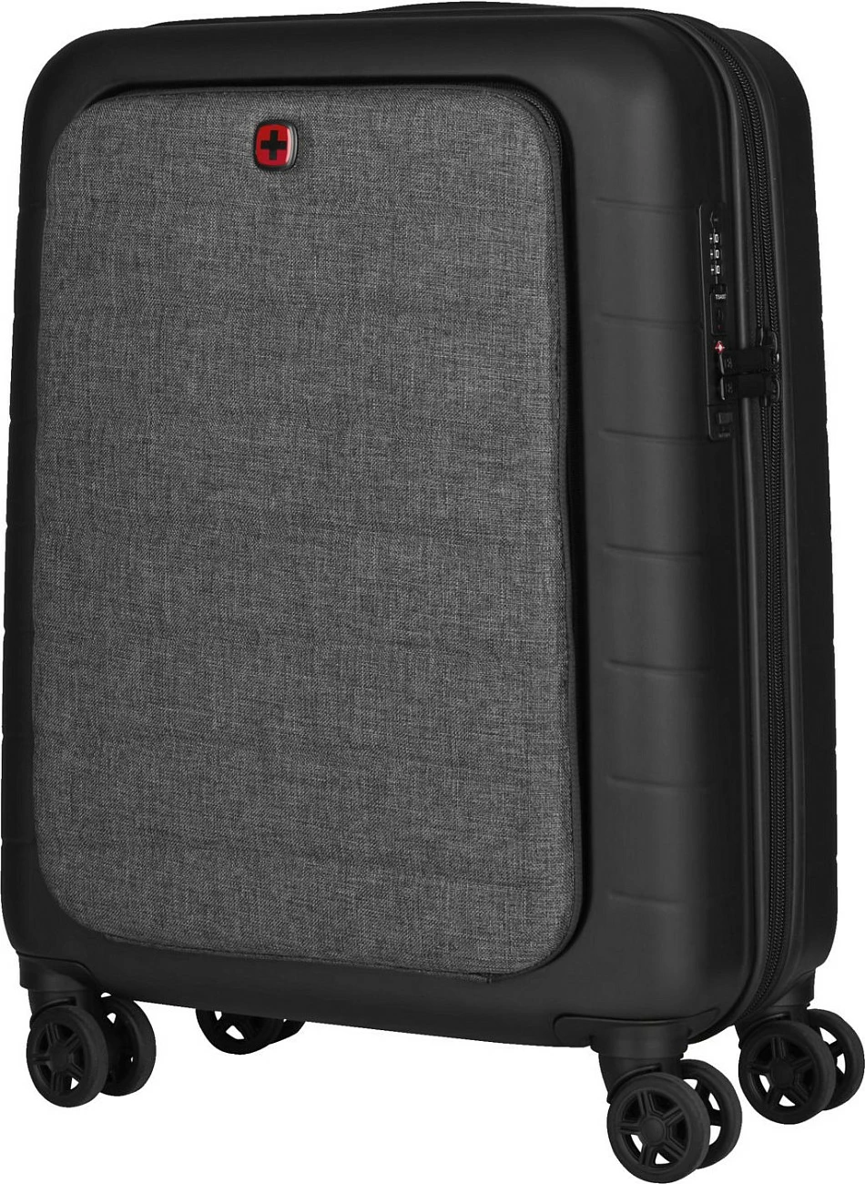 Kasë udhëtimi Wenger Syntry Carry-On me ndarje për laptop, e zezë/gri