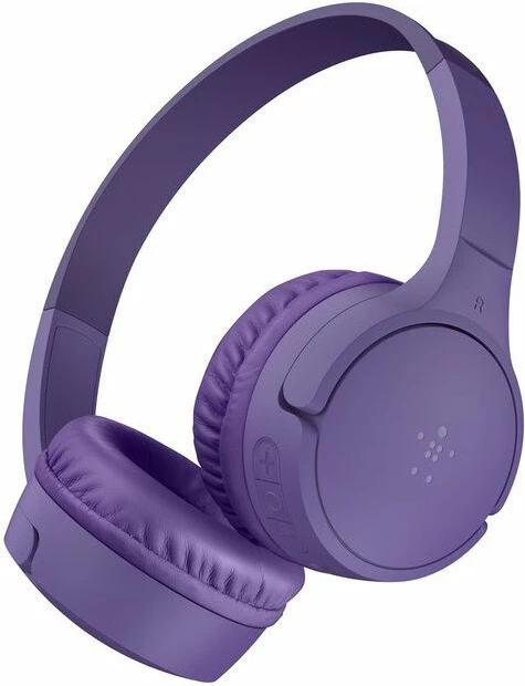 Kufje Bluetooth Belkin SoundForm Mini v3 AUD002HQPUV3, 30 orë, me mikrofon, 85 dB, jack 3.5 mm, vjollcë, set me kabllo + sticker-a