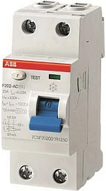 Ndërprerës diferencial ABB Compact-Fi F202A-25/0,03, 2P 25A 30mA, Type A, i bardhë