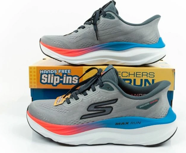 Atlete për meshkuj Skechers Max Run Slip-Ins, gri [Madhësia: 45]
