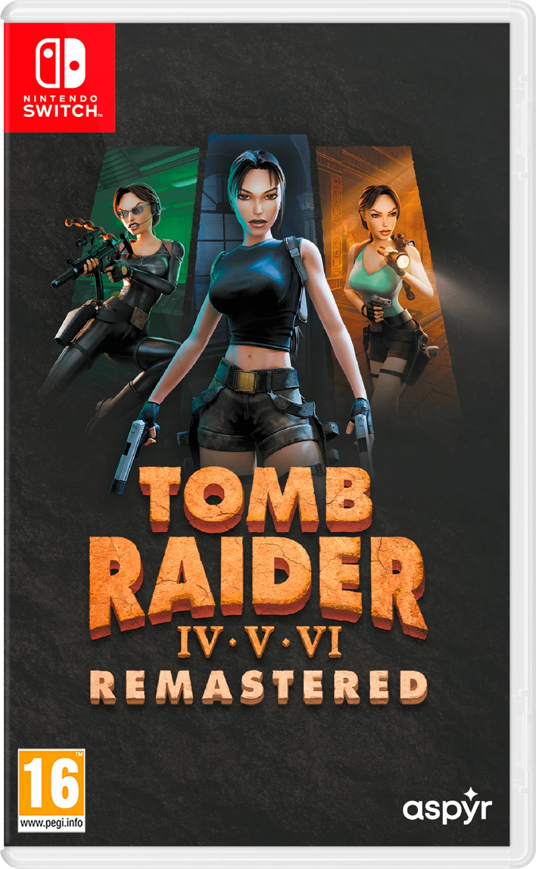 Lojë për Nintendo Switch Aspyr Tomb Raider IV–VI Remastered Starring Lara Croft Deluxe Edition, 3 lojëra në 1, PEGI 16
