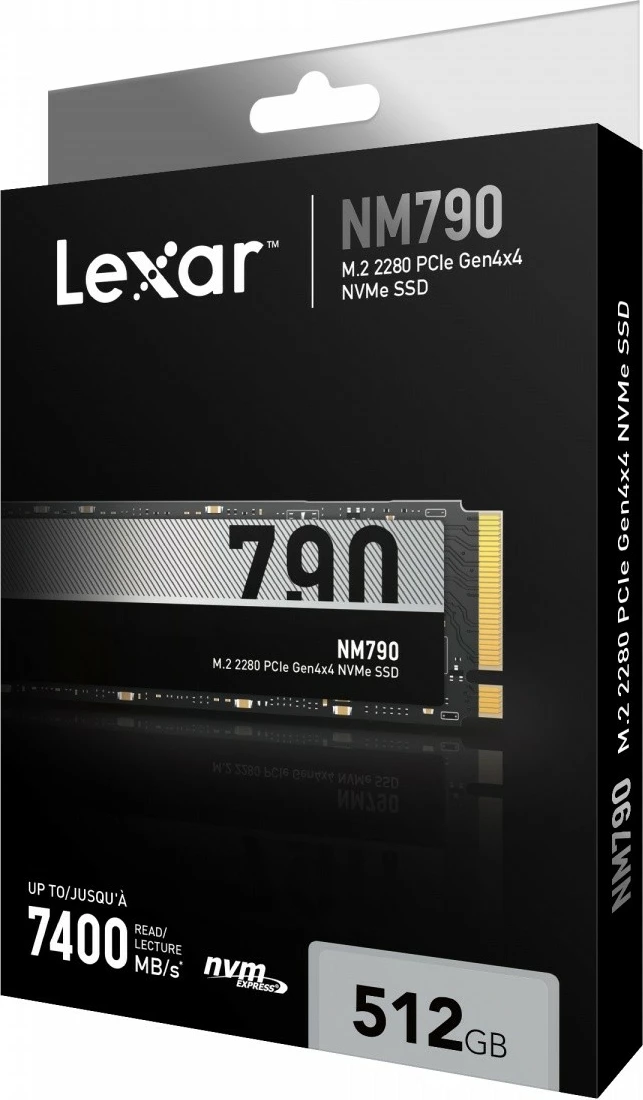 SSD NVMe i brendshëm M.2 2280 Lexar NM790 512GB PCIe Gen4x4 deri 7200/4400MB/s