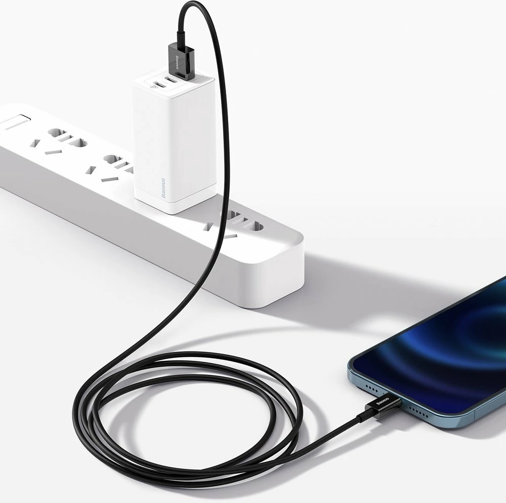 Kabllo Baseus Superior USB në Lightning CALYS-C01, 2m, 2.4A, e zezë