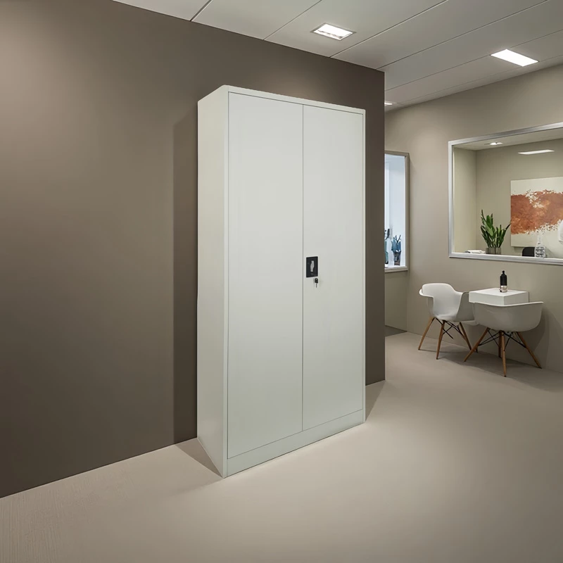 Dollap metalik Ugren, ngjyrë gri e çelët, 90x40x180cm