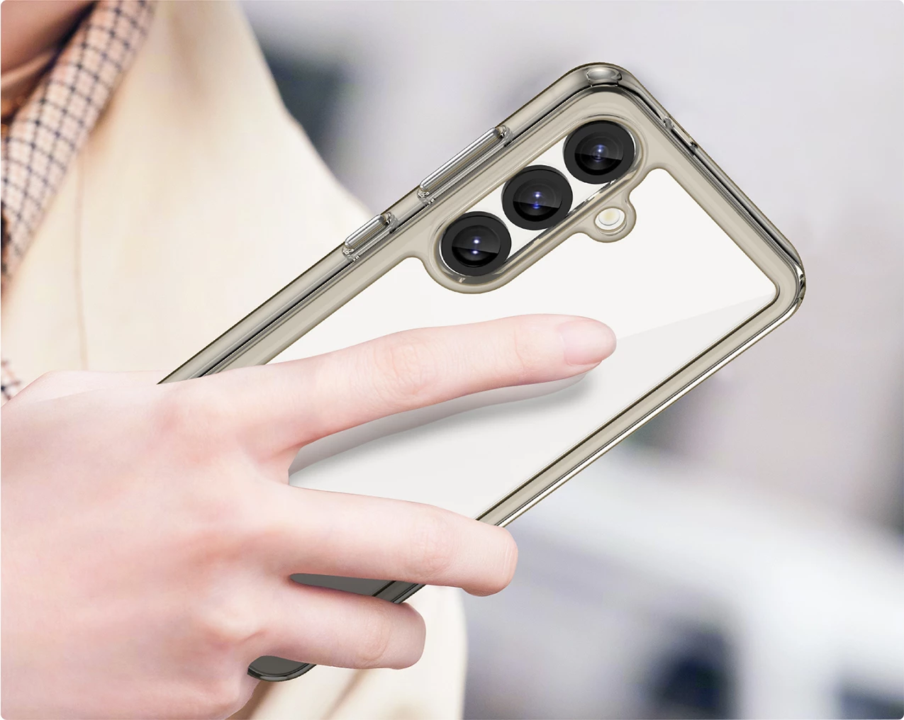 Mbështjellës Hurtel Outer Space Case për Samsung Galaxy S25, transparent i zi