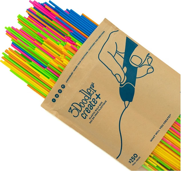 Filament PLA 3Doodler Create+ & Pro+, 250 copë, 3 mm, Neon Sunset Mix