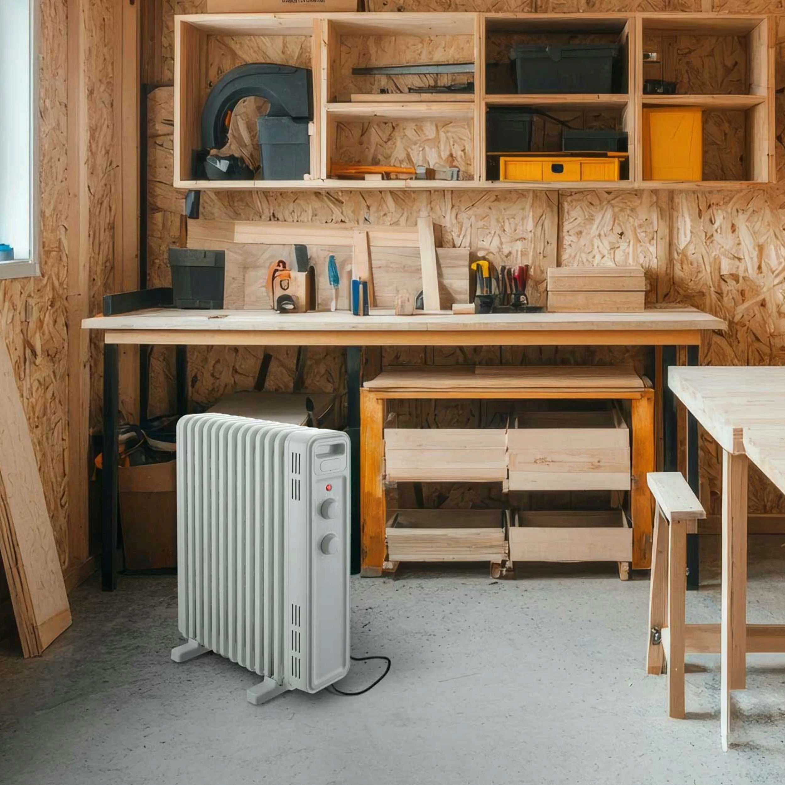 Ngrohës me vaj Sencor SOH 3413WH 2500W 13 brinjë me termostat, i bardhë