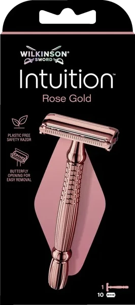 Rrojë për femra Wilkinson Intuition Rose Gold handle, 10 tehe zëvendësuese