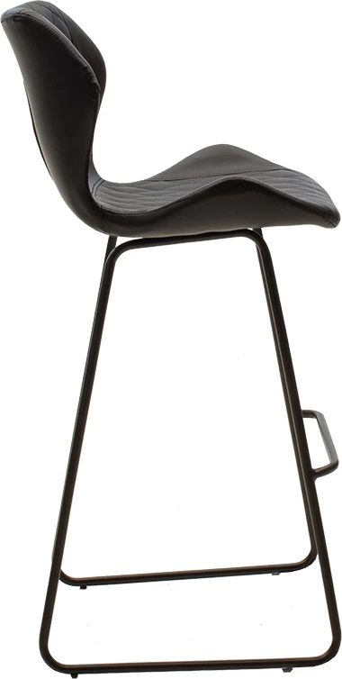 Karrige për bar Theo metalike, ngjyrë e zezë, set prej 2 copë