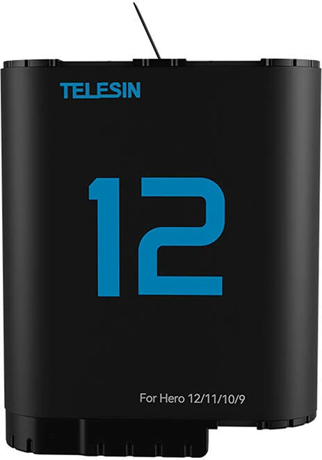 Bateri litiumi, Telesin, S0-ECB-02-TGP, 1750 mAh, për GoPro Hero 12/11/10/9, blu