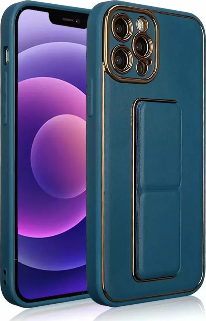 Mbështjellës 4kom.pl New Kickstand Case për Samsung Galaxy A12 5G, me mbajtëse, blu