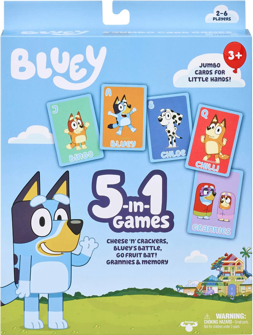 Bluey 5 In 1 Card Game