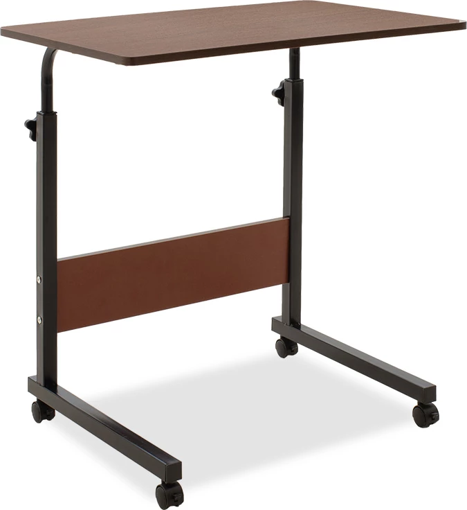 Tavolinë metalike për kompjuter, ngjyrë arre, Piper, 60x40x69-90cm